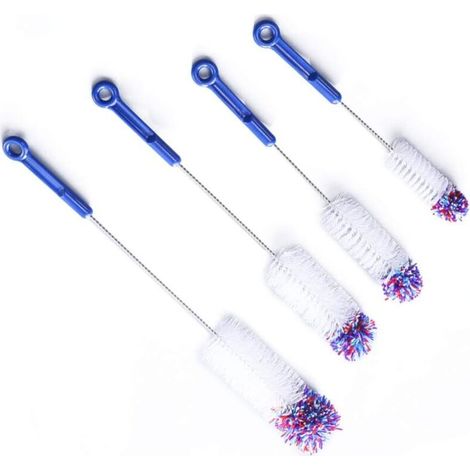Brosse à biberon Brosse à biberon Brosse de nettoyage avec tête de coton Nettoyage sans rayures pour biberons Boîteilles d'eau-Fei Yu (1/5)
