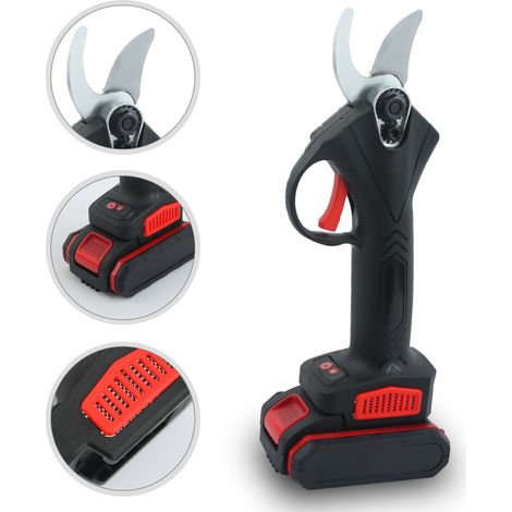 Wiederaufladbare elektrische Gartenschere für Obstbäume, professionelle kabellose Gartenschere, elektrische Gartenschere mit 30 mm Schnittdurchmesser, Landschaftspflegegerät