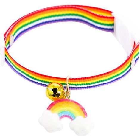 Collier pendentif arc-en-ciel ajustable pour chiens et chats, collier anti-perte pour chatons (1/5)