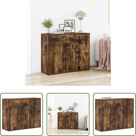 Holzwerkstoff - Sideboard Räuchereiche 88x30x70 cm Holzwerkstoff (1/5)