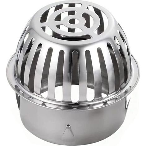 Siphon Sol Amovible Anti Blocage, Siphon Sol Convexe en Acier Inoxydable, Siphon Sol Anti Blocage Jardin, Convient pour Les Drains Anti Blocage des Balcons, Salles Bains, Cours Extérieures, Etc