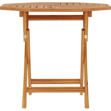 Table de jardin pliable Table d'appoint, Table de Balcon, 85x85x76 cm Bois de teck solide OIB4176E (1/5)
