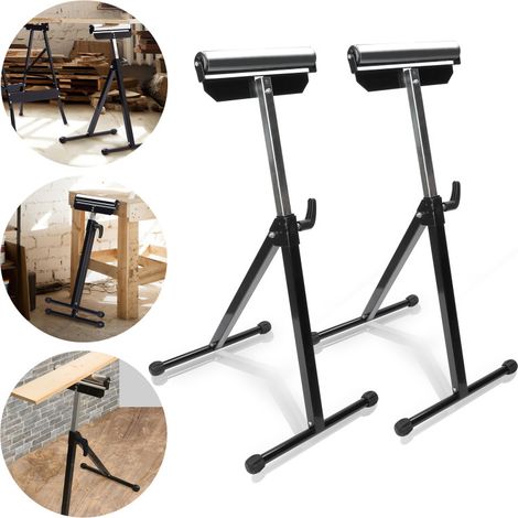SWANEW 2X Supporto a rulli regolabile in altezza – Cavalletto in metallo fino a 60 kg, 68-108 cm (1/5)