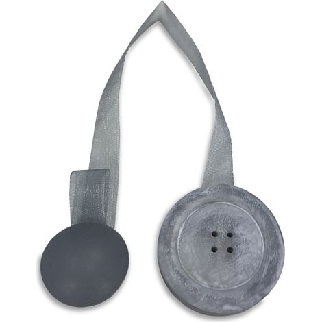 CALAMITA FERMA TENDA IN LEGNO CALAMITE PER TENDE LEGATENDE BOTTONE GRIGIO