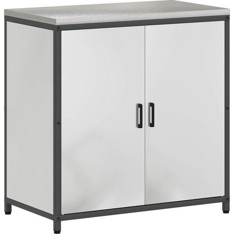 Maison Exclusive - Stoccaggio in cucina HATTEM Argento 90 x 50 x 92 cm Acciaio