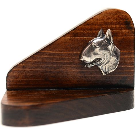 Bull Terrier, Bull Terrier II - bougeoir en bois avec un chien, porte-bougie chauffe-plat, hommage canin par Art-Dog (1/5)