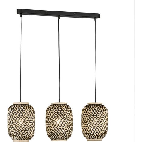 [GEBRAUCHT] B-Ware FISCHER & HONSEL Hängeleuchte Hummel LED Pendelleuchte dimmbar creme schwarz (1/2)