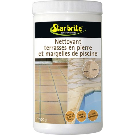 Nettoyant terrasses en pierre et margelles de piscine – Poudre biodégradable – Élimine taches et désodorise – Pour surfaces extérieures jusqu'à 100 m² – Starbrite (1/4)