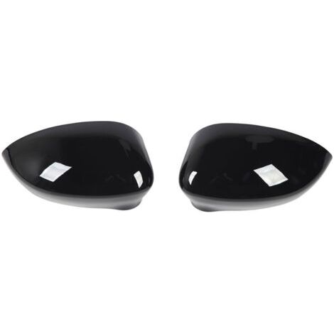 2 Pcs Couvercle de Miroir Latéral de Porte, Couvercle de Miroir d'Aile gauche et droit pour Fiat 500 2007 à 2020 noir brillant (1/4)