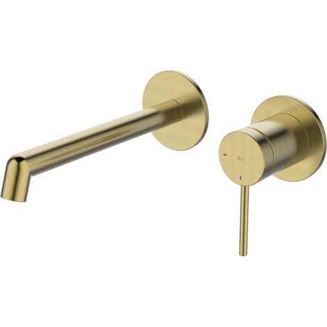 Essebagno Envol II Unterputz-Einhandmischer Waschbecken gebürstetes Gold