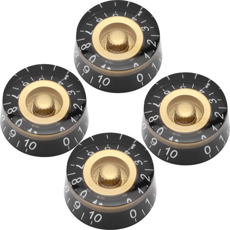4 Stück Top-Hat-Knöpfe für Lautstärkeregler an E-Gitarren (gerade Zylinderform) (1/5)