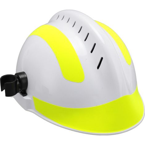 Casque de sécurité résistant à la chaleur et aux chocs, chapeau de sauvetage réglable et ventilé pour l'extérieur, blanc, tremblement de terre (1/5)