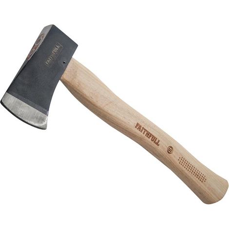 Faithfull 60111001 Hatchet with FSC Certified Hickory Shaft – 567g (1.25lb) Heavy-Duty Axe for Carpentry and Camping