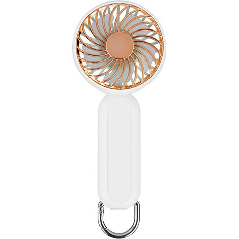 Ventilador portátil de mano, 1200 mAh, recargable por USB, pequeño ventilador a pilas con 3 velocidades para uso en interiores y exteriores, durante viajes, en transporte público, para maquillarse o e
