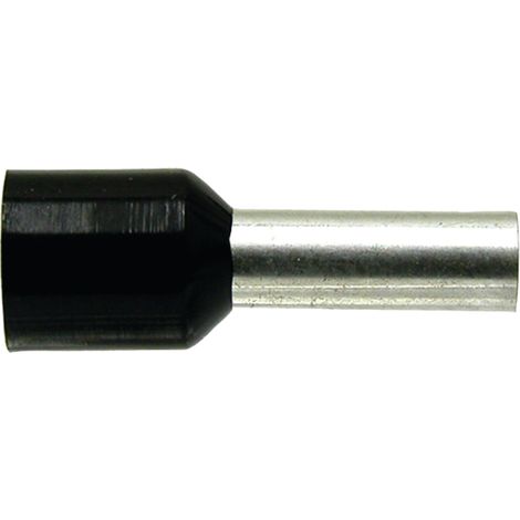 Isolierte Drahtenden, Querschnitt 6 mm², L = 12–20 mm, Innendurchmesser 3,5–6,3 mm, schwarz (1/2)