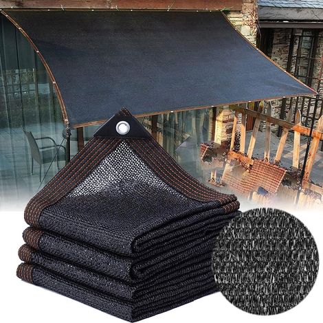 3X3M Filet D'Ombrage,Filet Protection Solaire 90%,Voile D'ombrage avec œillets,Filet RéSistant Aux UV,UV Tissu D'Ombrage pour Pergola,Terrasse,Plantes,Serre,Jardin,Patio Lawn,Poulailler (1/5)
