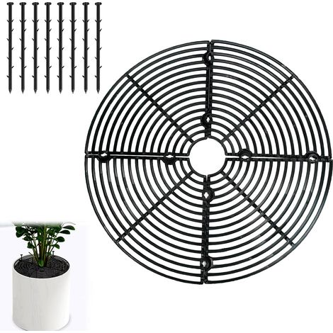 1 Pcs Grille de Protection pour Plantes, Grille Protection Chat Pot de Fleurs 30 cm, Cache-Pot Réglable avec Kit Fixation ABS, Protège contre Chats, Enfants et Animaux Domestiques (1/5)
