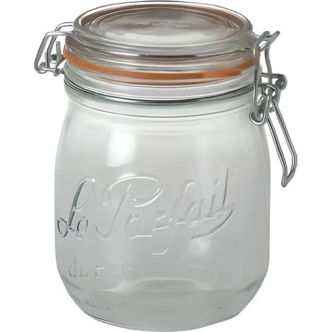 Le Parfait Set di 6 Barattoli in Vetro Trasparente 500 ml