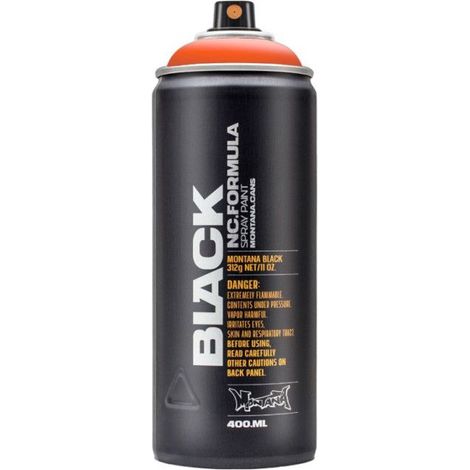Bombe de peinture - Power orange - BLK400-P2000 - Montana Cans Black - 400ml - Graffiti