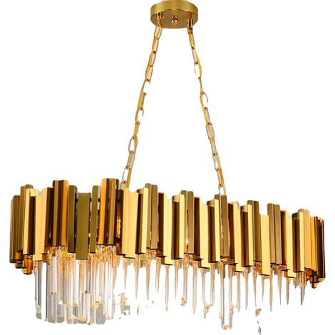 Lampadario, design ovale elegante, altezza regolabile, 300W, 7, modificabile (1/5)
