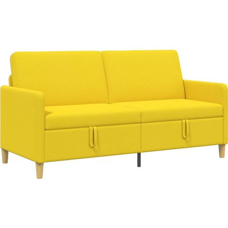 Sofá con almacenamiento Amarillo Claro 172 x 78 x 87 cm vidaXL