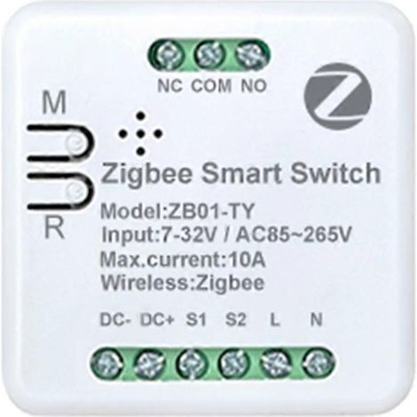 Module d'interrupteur intelligent Zigbee mini momentané à verrouillage automatique 10 A, mini disjoncteur à monter soi-même, contrôlable via l'application Smart Life/Tuya (1/5)