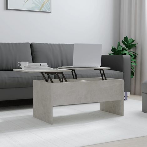 Mesa de centro madera ingeniería gris hormigón 102x50,5x46,5 cm vidaXL (1/5)