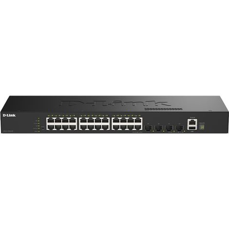 D-Link DGS-1530-28SC/E Smart Managed 20 × SFP, 4 × puertos combinados, 4 × 10G SFP+