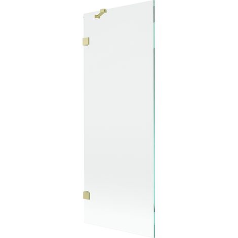 Mexen Lunar Duschtrennwand 1-flügelig 70 x 150 cm, transparent, gold gebürstet - 897-070-000-55-00 (1/5)