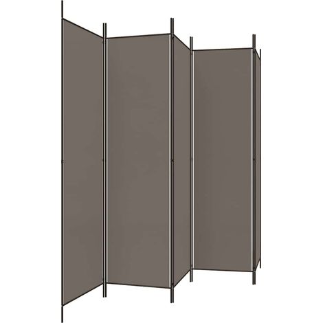 Paravent Cloison de séparation 5 panneaux, Pour Jardin, Balcon, Terrasse Anthracite 250x200 cm Tissu OIB6815E (1/5)