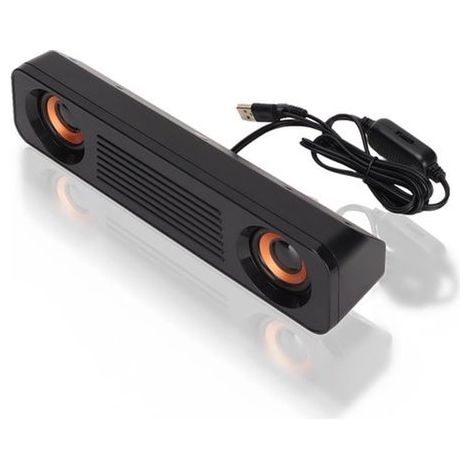Barra de sonido para TV，alimentación USB，conector de 3,5 mm，subwoofer estéreo Hi-Fi，altavoz largo para TV y ordenador de sobremesa (1/5)