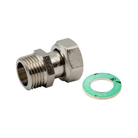 RACCORD DROIT NI M-F AVEC RACCORD TOURNANT ET JOINT PLAT Dimensions : 1/2 x 1/2