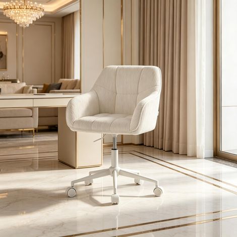 Sedia da ufficio confortevole, sedia girevole moderna con schienale, sedia da scrivania elegante, poltrona elegante (solo con 1 pezzo di sedia da ufficio) (1/5)