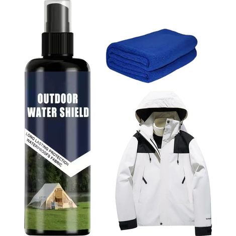 Wasserdichtes Zeltspray – 100 ml Nassschutzlösung, schützendes Imprägnierspray für Stoff, langlebige Lösung für Schuhzelt, Stiefel, Sneaker, Möbel, Polsterung, Kleidung, Wohnmobil, Terrasse (1/5)