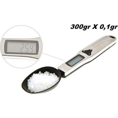 Trade Shop - Bilancia Digitale Di Precisione A Cucchiaio Con Display 300gr X 0,1gr -