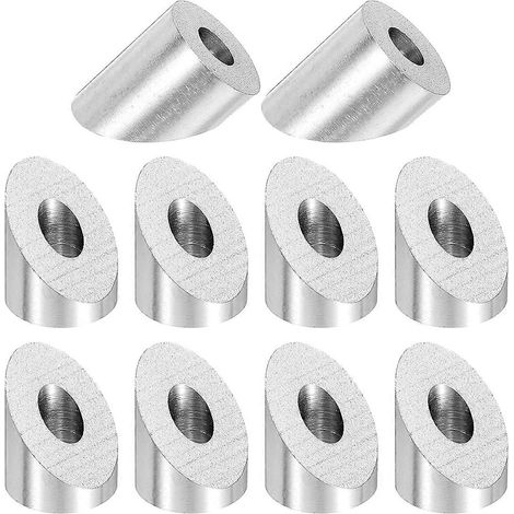 20 rondelles biseautées à 45° de 6,35 mm (1/4 pouce), en acier inoxydable T316, pour embouts de garde-corps à câbles et poteaux en bois - FFY (1/4)