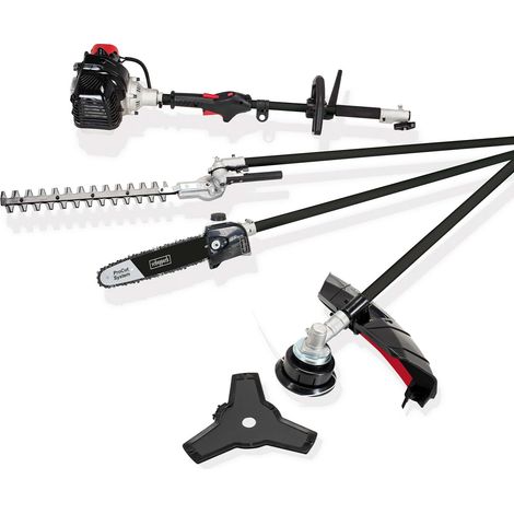 4in1 Benzin Multigartengerät MFH3300-4P Scheppach - 1,22PS  Freischneider Rasentrimmer Hochentaster Heckenschere