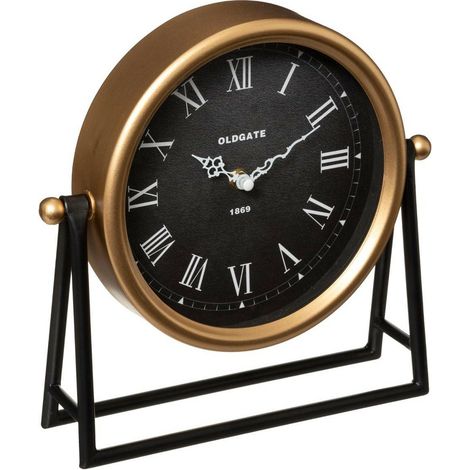 Tischuhr LUCA, Ø 21 cm, schwarz