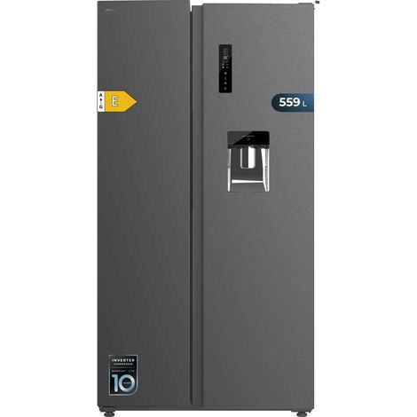 Cecotec – Réfrigérateur américain 559L – 177 cm x 90 cm – Classe E – Multi Air Flow – Total No Frost – Moteur Inverter Plus – Mode Eco (1/5)