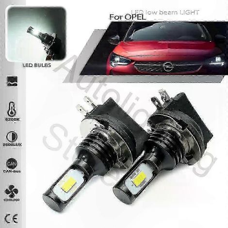 Corsa D H11B H9B H8B LED-Scheinwerferlampen 6500K Weiß Canbus CSP 1400LM