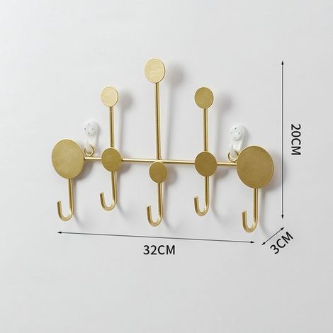 Porte-manteau mural, support à vêtements, crochets muraux, crochets pour serviettes, crochets de rangement pour couloir, crochets métalliques, crochets pour gants (1/4)