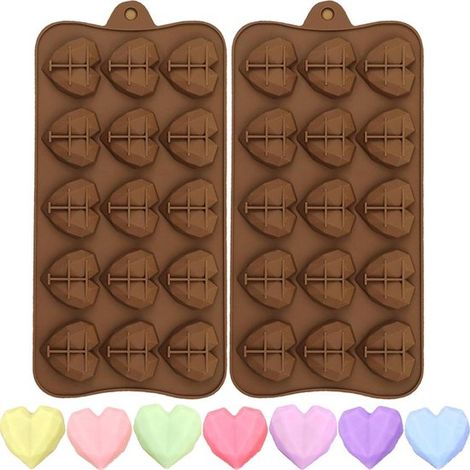Moule à chocolat en silicone - Moule de coulée 2 pièces, moule à chocolat profond en silicone, moule extra profond