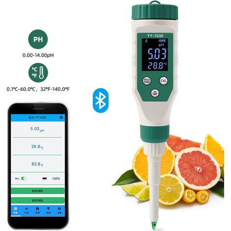 5-in-1-PH-Messgerät, PH-EC-TDS-Salzgehaltstemperatur mit innovativer Anzeige von drei Daten gleichzeitig, IP67 wasserdichter Schwimmbad-pH-Test, PH-Salzgehaltstester für Trinkwasser, Aquarien, Hydroku