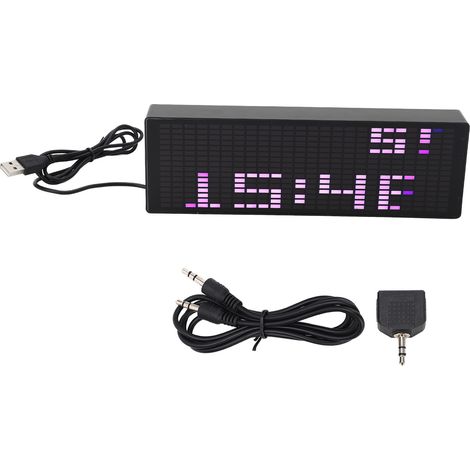 RGB-384-LED-Soundspektrum, 20 dynamische Effekte + 7 chromatische Effekte, 5V-Anzeigeanalysator (1/5)