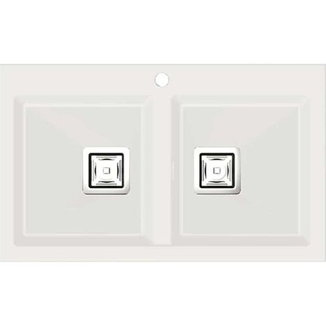 Fregadero de Granito Kobus 824 Snow Blanco Hekla® - Poalgi
