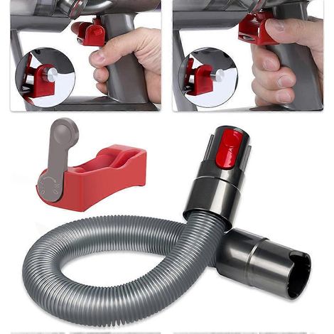Rallonge de tuyau + verrouillage de la gâchette pour aspirateur Dyson V7 V8 V11 V10 - Pièces détachées pour le nettoyage à la serpillière et l'aspiration des sols. (1/4)