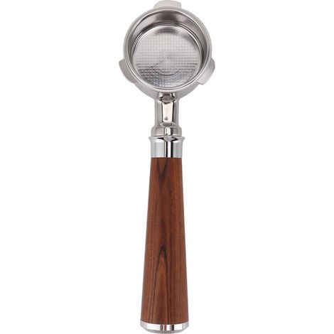 Bodenloser 51-mm-Toivize-Filterhalter, kompatibel mit der Donlim Petrus Edelstahl-Espressomaschine aus Rosenholz mit 3 Ohren (1/5)