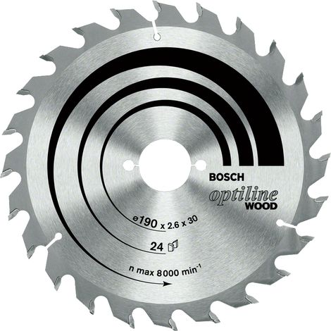 Bosch Zubehör 2608640617 Kreissägeblatt Optiline Wood 190 x 30 x 2,6 mm, 48