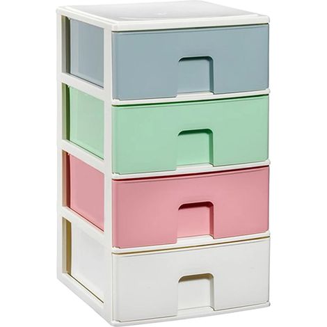 Unité de tiroirs, design empilable, organisation polyvalente, 4 Boîtes Multiples 38X37X62.6Cm, 4 Unités-a (1/2)