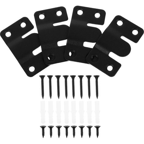 de suspension pour tableaux en acier inoxydable noir grand (1/5)